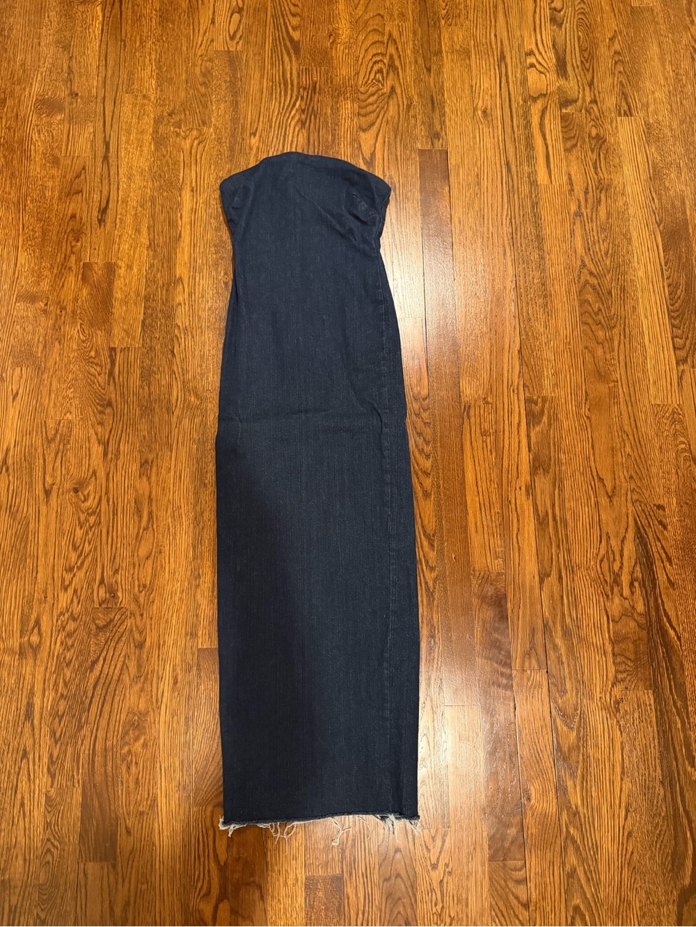 Zara Midi Denim Strapless Dress